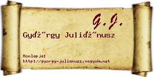 György Juliánusz névjegykártya